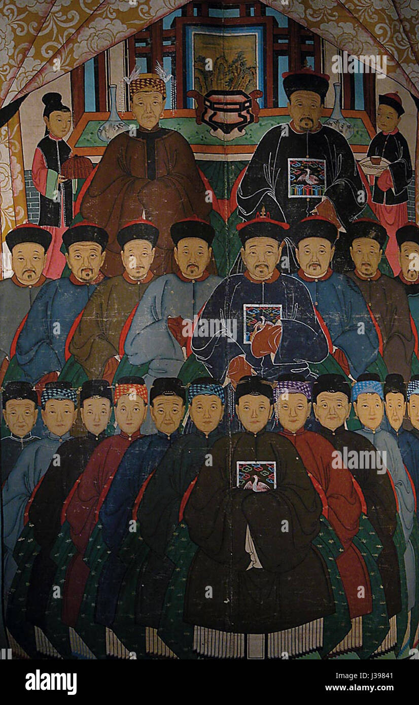 Chinesische Malerei Vorfahren Galerie des 19. Jahrhunderts Stockfoto