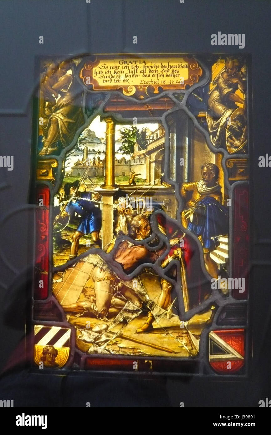 Christoph Murer Glasfenster des verlorenen Sohnes 1610 Tucherschloss 01 Stockfoto