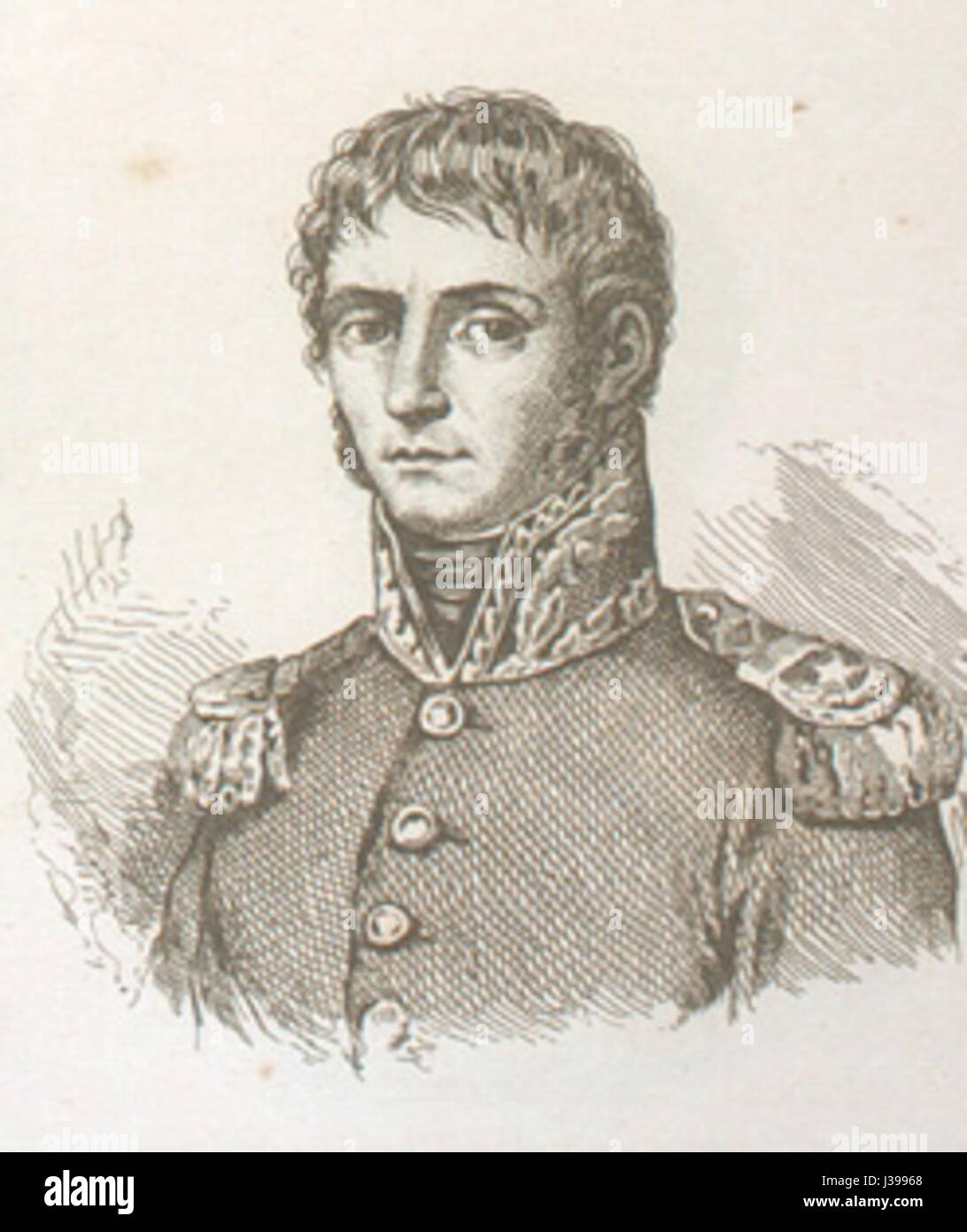 Charles Leclerc war ein französischer General, der für seine Rolle in den Französischen Unabhängigkeitskriegen bekannt war. Er war ein enger Verbündeter Napoleon Bonapartes und spielte eine wichtige Rolle bei den militärischen Feldzügen Franceâ Ende des 18. Jahrhunderts. Stockfoto