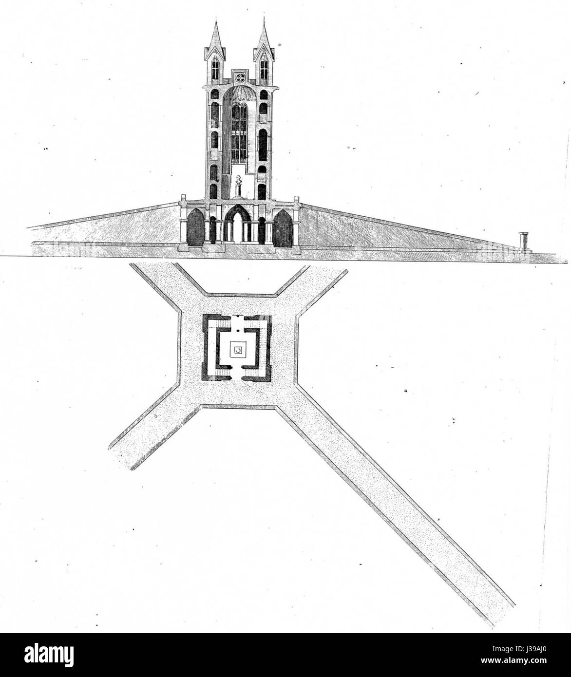 Collmbergdenkmal2 Stockfoto