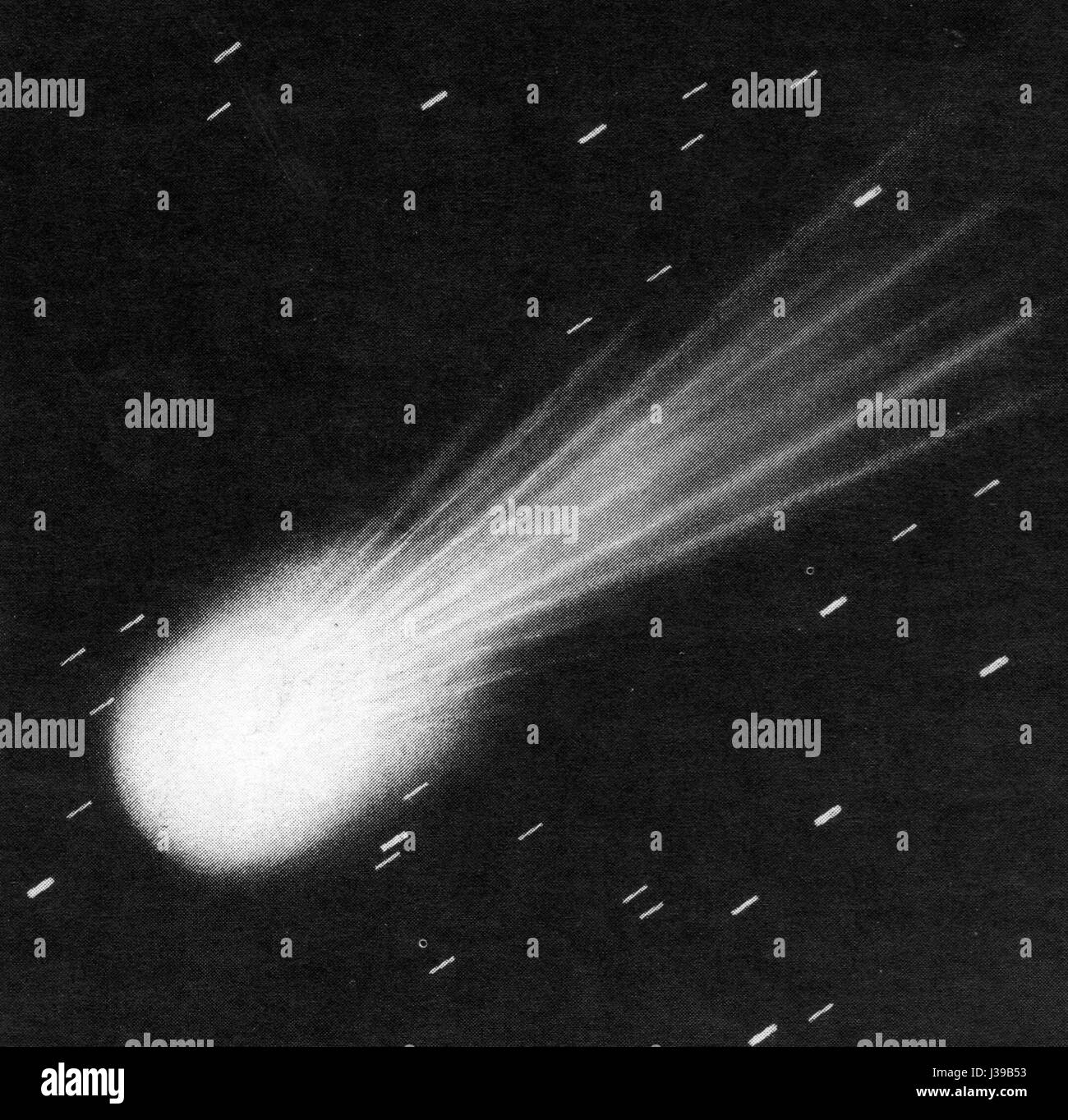 Der Komet Daniel, der 1907 beobachtet wurde, war ein bemerkenswertes Himmelsereignis des frühen 20. Jahrhunderts, das durch seine Helligkeit und Sichtbarkeit gekennzeichnet war. Stockfoto