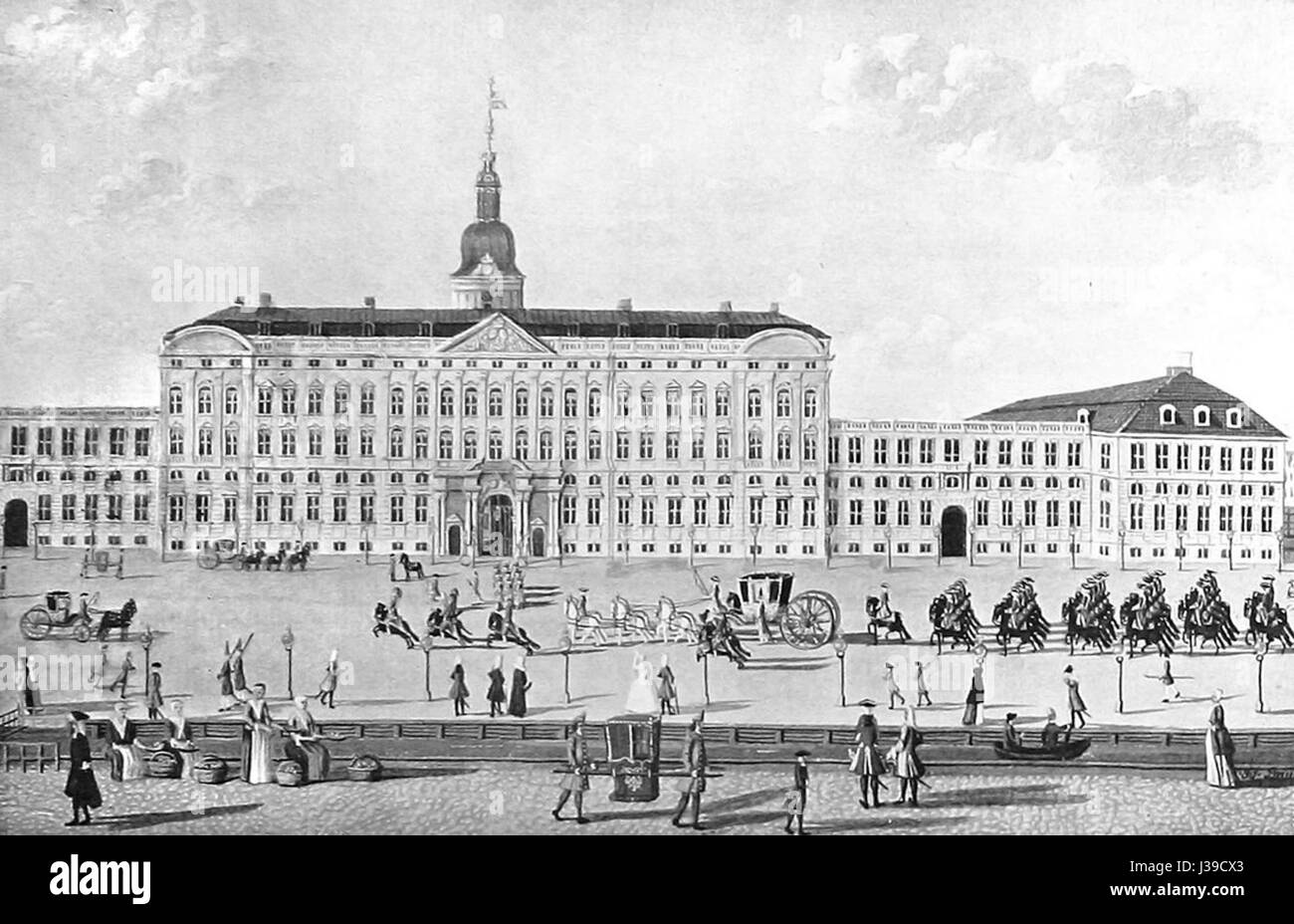 Christiansborg 1750erne Stockfoto