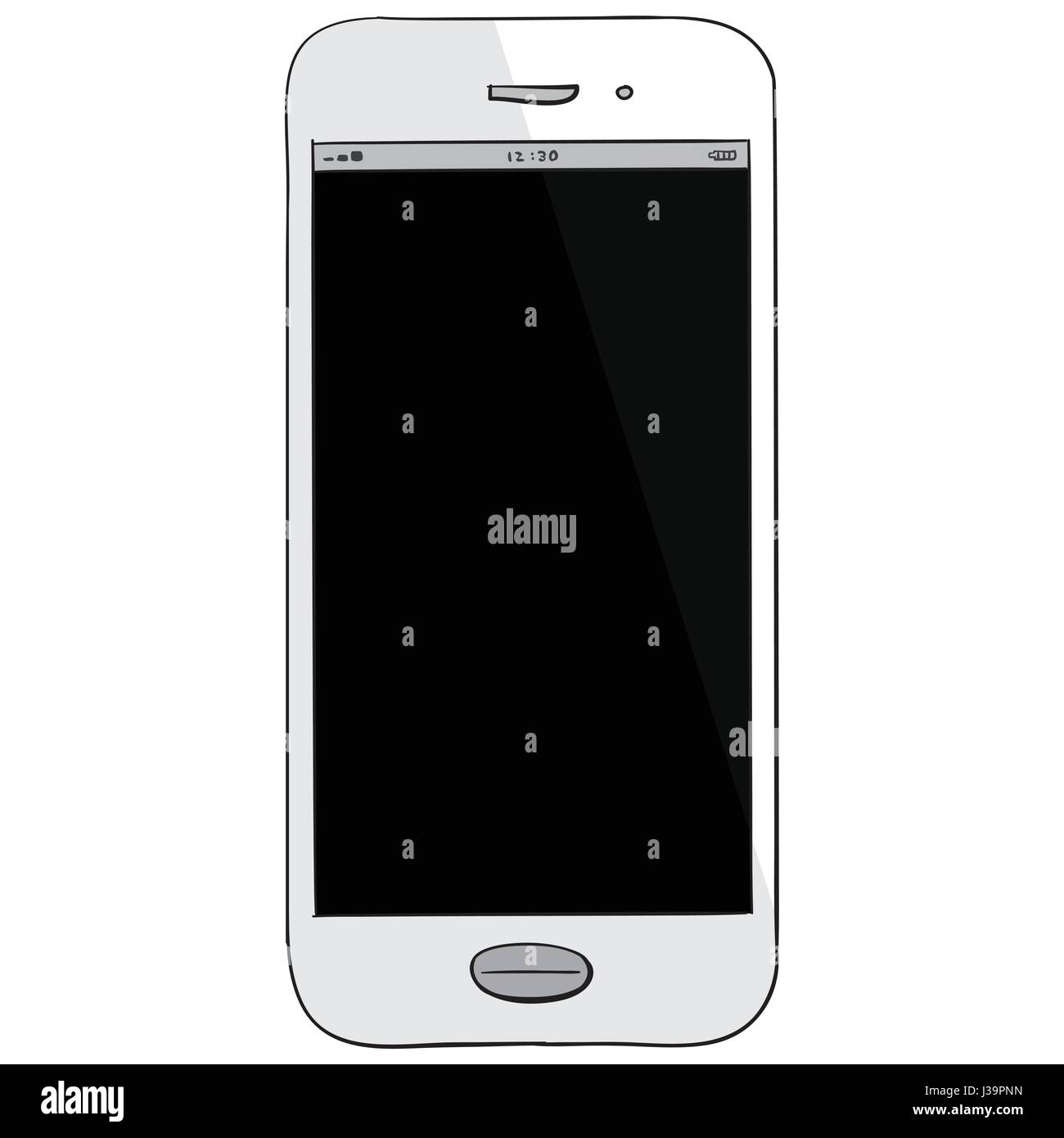 Handy Hand gezeichnet Vektor-illustration isoliert auf weißem Hintergrund. Stock Vektor