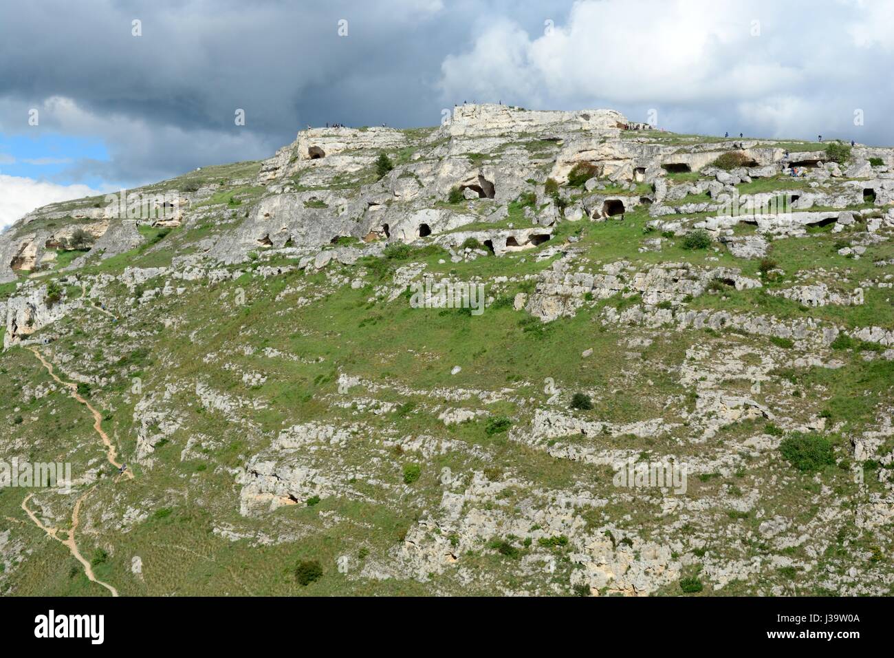 Die Sassi und dem Park der Karstschluchten Kirchen von Matera Murgia plateau Basilikata-Italien Stockfoto