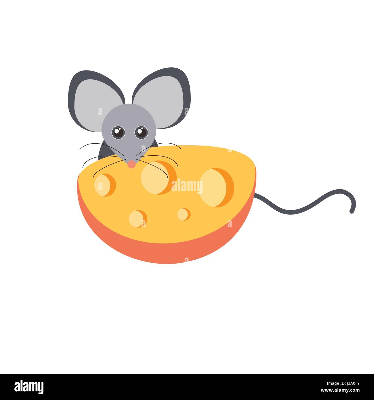 Maus und Käse Cartoon-Vektor Stock Vektor