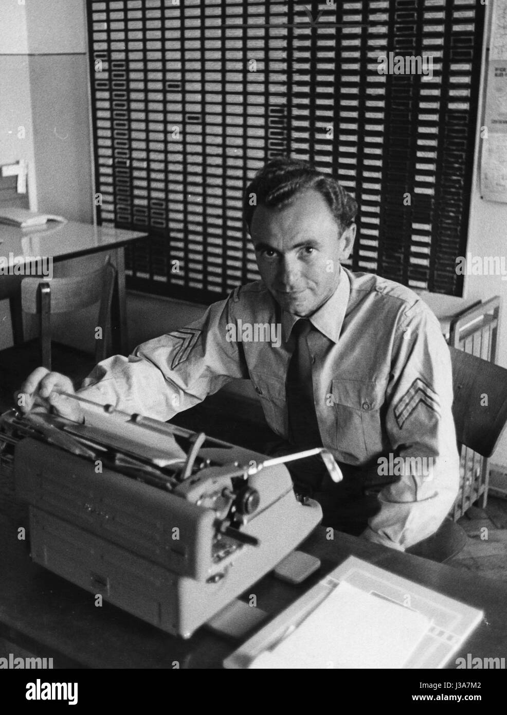 Feldwebel in der BoelckeKaserne in Ulm, 1959 Stockfotografie Alamy