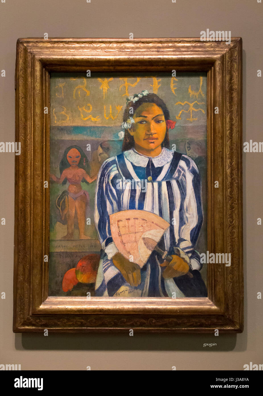 Die Vorfahren von Tehamana, Paul Gauguin, 1893-Öl auf Leinwand, Art Institute of Chicago USA Stockfoto