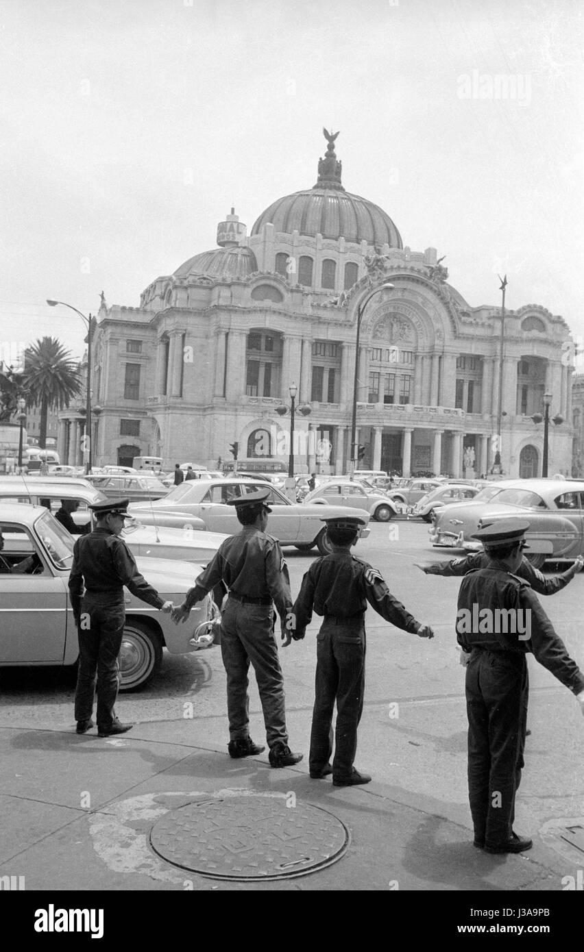 Stau im historischen Zentrum von Mexiko-Stadt, 1970 Stockfoto