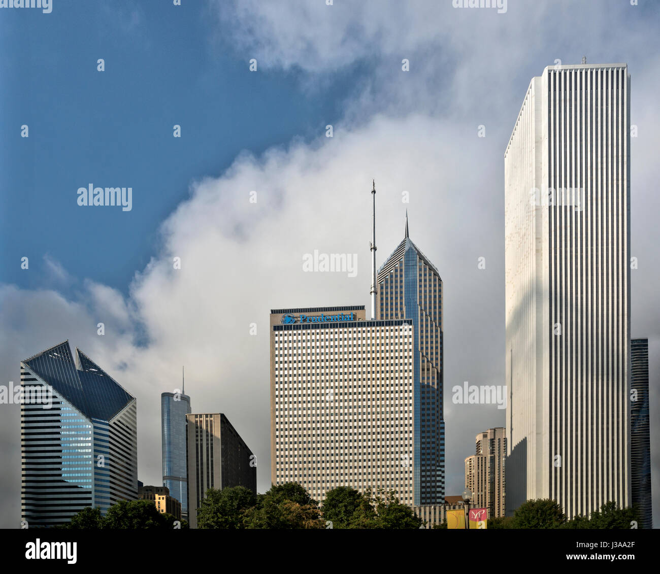 Malerische Aussicht auf Chicago Wolkenkratzer USA Stockfoto