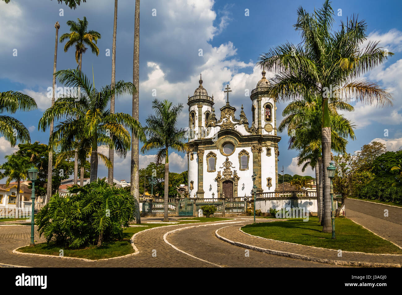 Sao Francisco de Assis Church - Sao Joao Del Rei, Minas Gerais, Brasilien Stockfoto