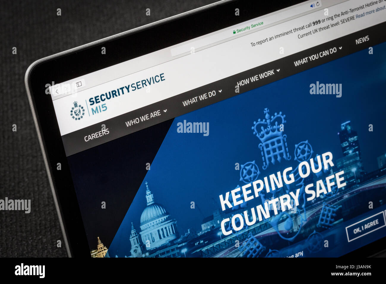 MI5-Security-Service-website Stockfoto