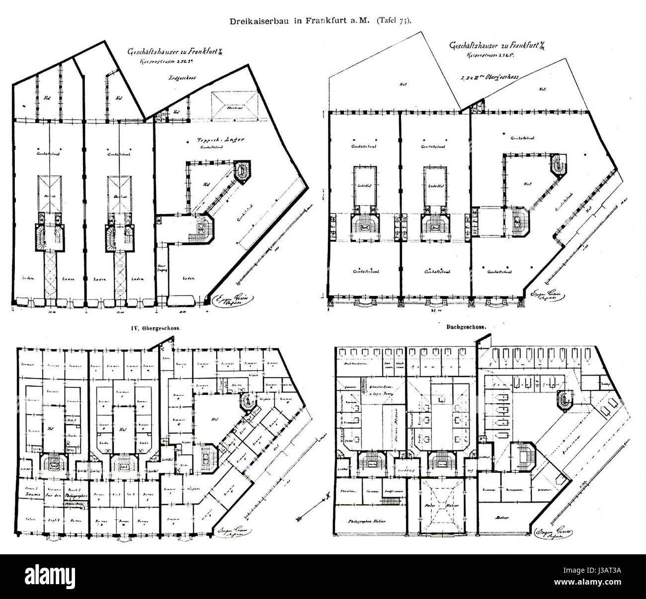 Drei Kaiserbau in Frankfurt Am Main, Architekt Eugen Greiss, Frankfurt