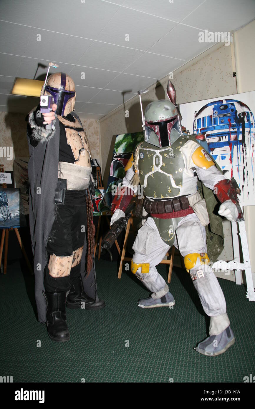 Blackfriars Ouseburn Kino, Newcastle Upon Tyne, UK. 4. Mai 2017. Star Wars Tag: Ein Abend mit Boba Fett. Schauspieler Jeremy Bulloch spielte Boba Fett in Star Wars Trilogie, UK Credit: David Whinham/Alamy Live News Stockfoto