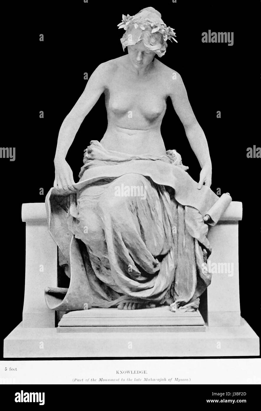 Edward Onslow Ford war ein britischer Bildhauer, der für seine Werke im späten 19. Und frühen 20. Jahrhundert bekannt war. Seine Skulpturen sind von Eleganz und klassischem Einfluss geprägt und tragen zur britischen Kunstgeschichte bei. Stockfoto