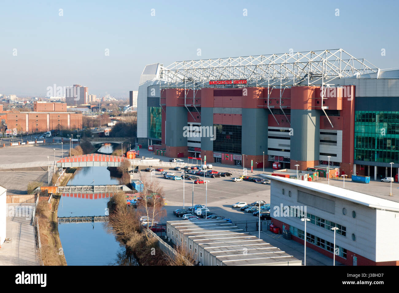 Erhöhten Blick auf Old Trafford Football Ground, Heimstadion von Manchester United FC. März, 2011Y DSC Stockfoto