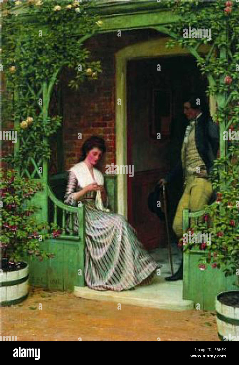 Edmund Blair Leighton einen ruhigen moment Stockfoto