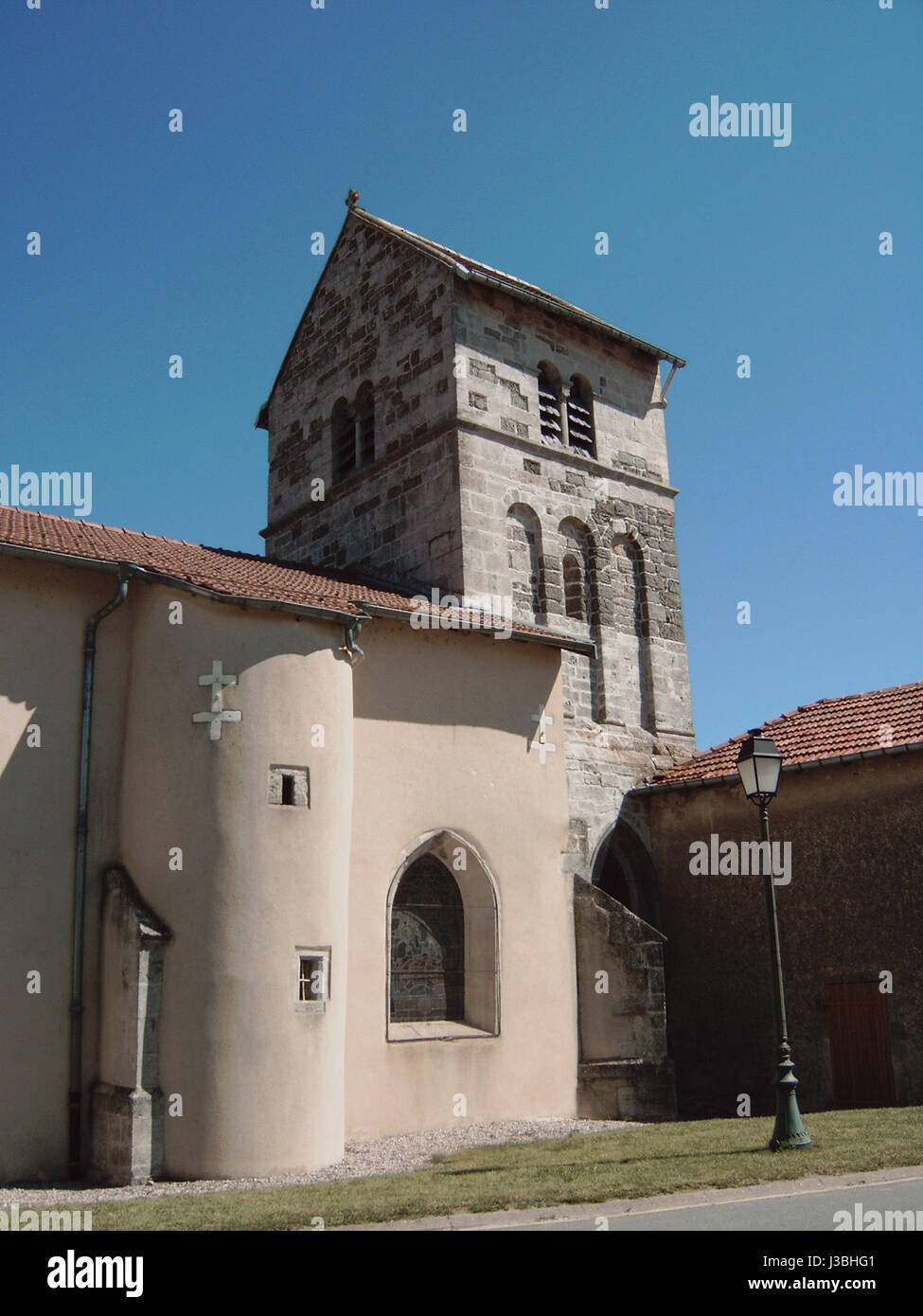 Eglise Forcelles Stockfoto