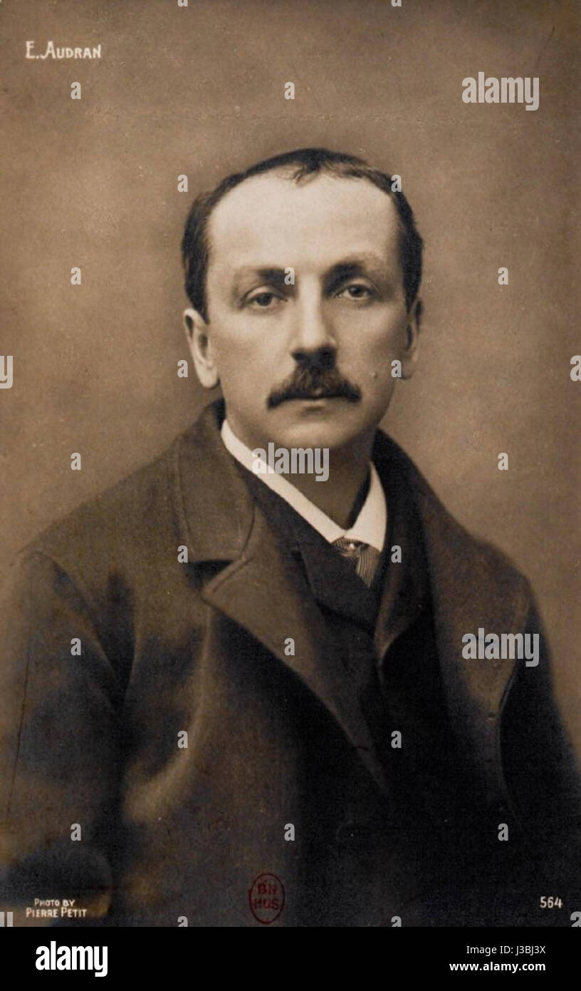 Edmond Audran war ein französischer Komponist und Dirigent, der für seine Werke in Operette und Light Music bekannt war und maßgeblich zur französischen Musikkultur im späten 19. Und frühen 20. Jahrhundert beitrug. Stockfoto