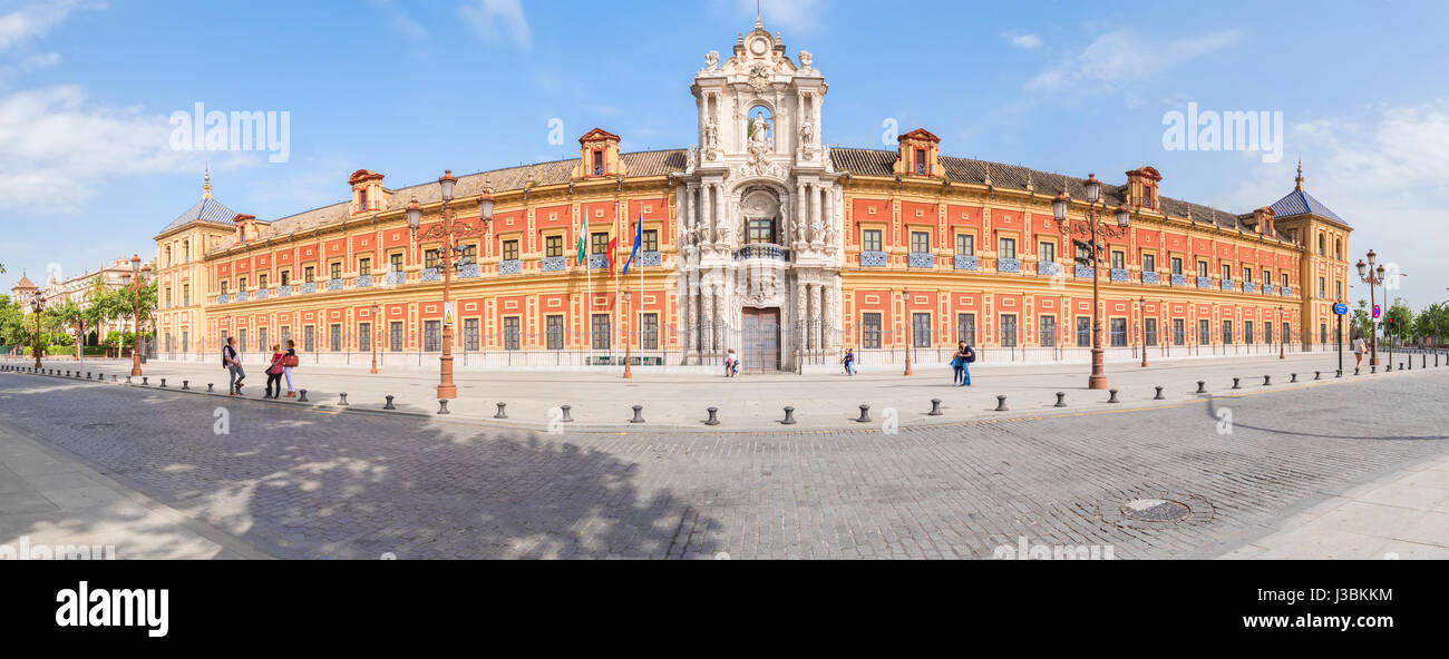 San Telmo Palast in Sevilla, Sitz der Präsidentschaft der andalusischen autonomen Regierung Stockfoto