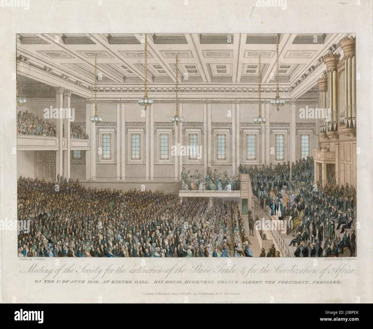 Exeter Hall Meeting des 1. Juni 1840 Stockfoto