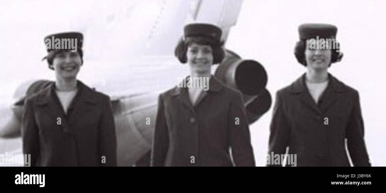 Anfang des 20. Jahrhunderts Lufthansa Stewardess Stockfoto