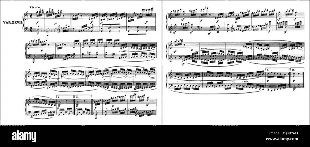 Diabelli Var27 voll Stockfoto