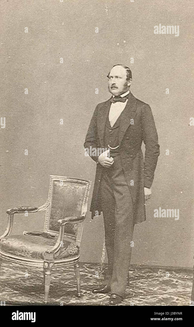 Porträt oder Darstellung von Prinz Albert von England mit Schwerpunkt auf seiner Rolle und Bedeutung in der britischen königlichen Geschichte. Stockfoto