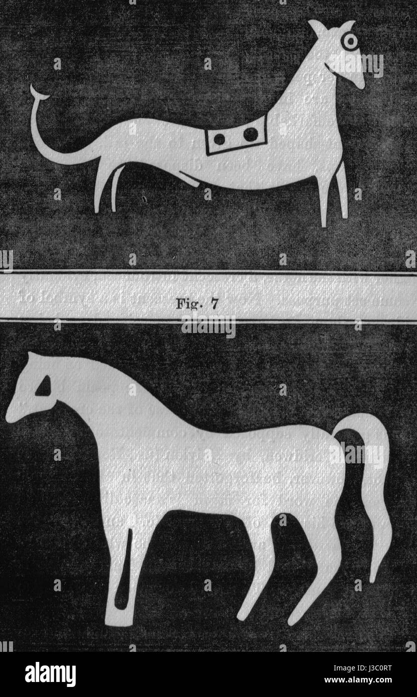 Die Edington White Horses sind große Kreideschnitzereien in den Hügeln von Edington, England. Diese Figuren haben historische Bedeutung, oft in Verbindung mit alten Praktiken und regionalem Erbe und bieten einen Einblick in lokale Traditionen. Stockfoto