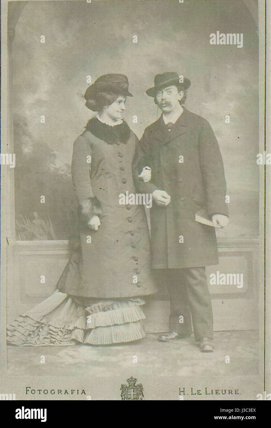 Emma Und Victor Adler Hochzeitsreise 1878 Stockfoto