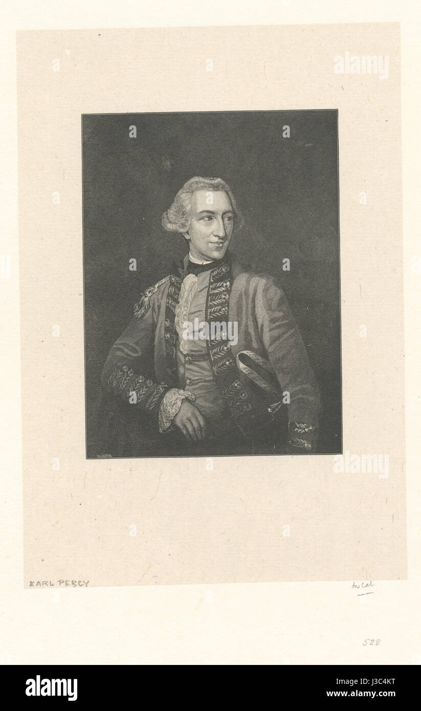 Dieses Porträt oder Dokument mit der Bezeichnung „Earl Percy“ zeigt wahrscheinlich ein Mitglied der Percy-Familie, bekannt für ihren edlen Status in der britischen Geschichte, und ist in der Sammlung der New York Public Library untergebracht. Stockfoto