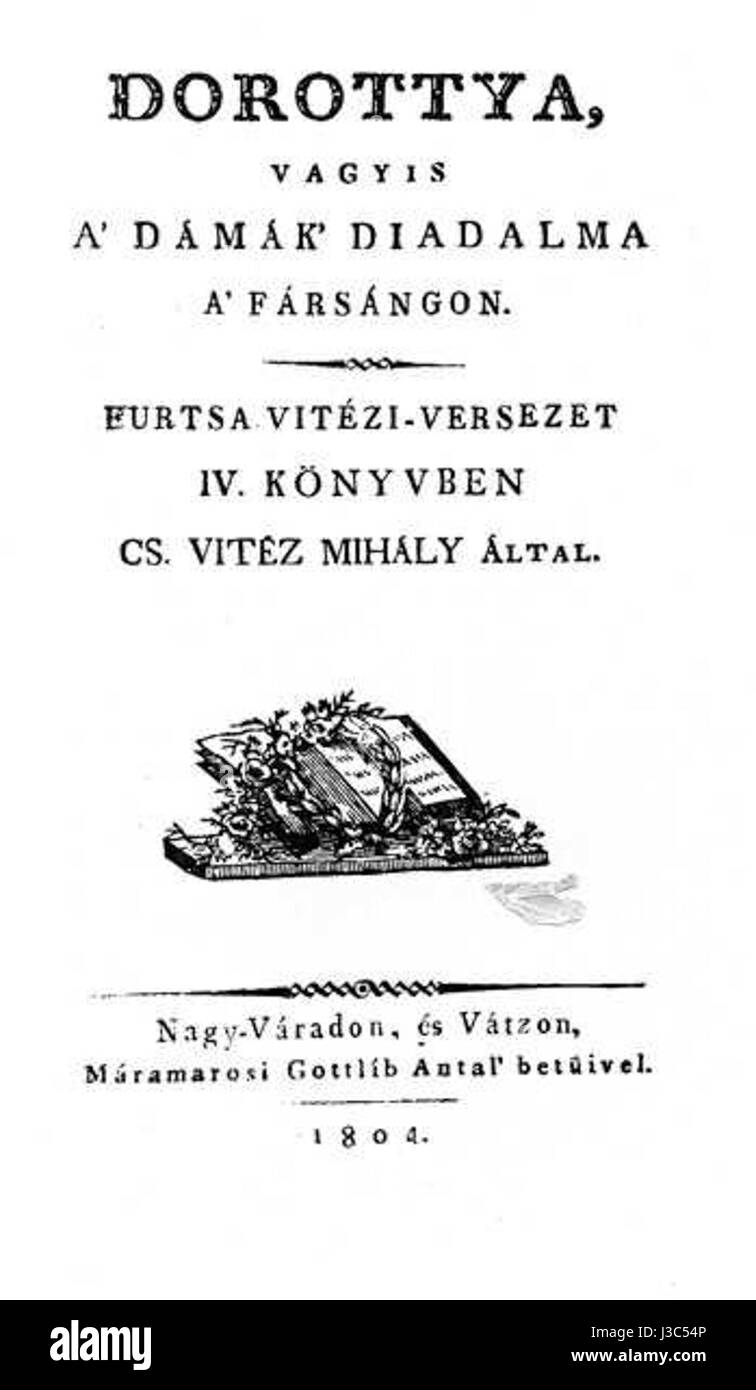 Dorottya bezieht sich auf eine historische oder literarische Figur, möglicherweise aus Osteuropa, und könnte mit einem kulturellen oder regionalen Werk oder einer Figur aus der Vergangenheit in Verbindung gebracht werden. Stockfoto Dorottya bezieht sich auf eine historische oder literarische Figur, möglicherweise aus Osteuropa, und könnte mit einem kulturellen oder regionalen Werk oder einer Figur aus der Vergangenheit in Verbindung gebracht werden. Stockfoto