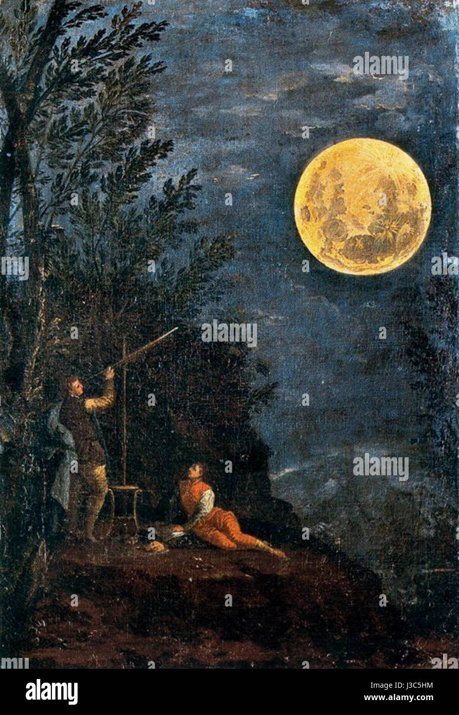 Donato Creti astronomische Beobachtungen 02 Mond Stockfoto