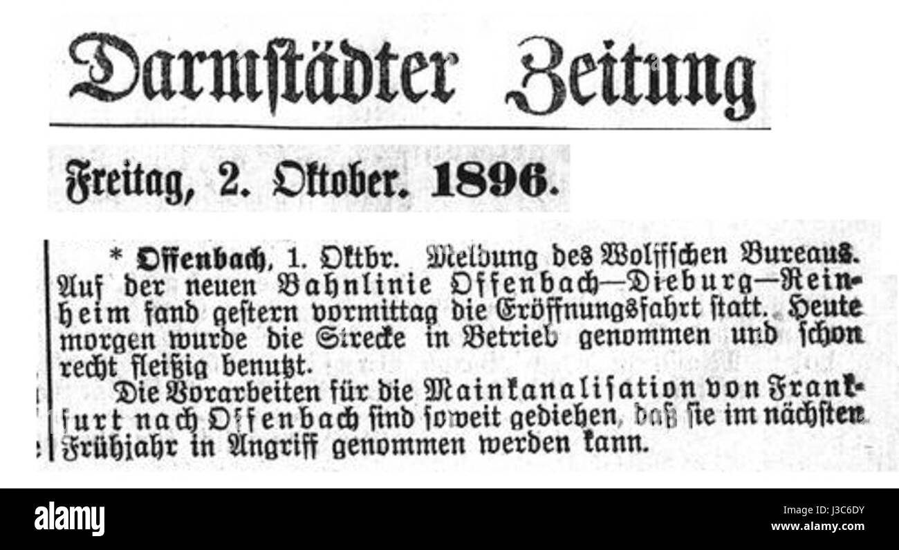 DZ-Nebenbahn 18961002 Stockfoto