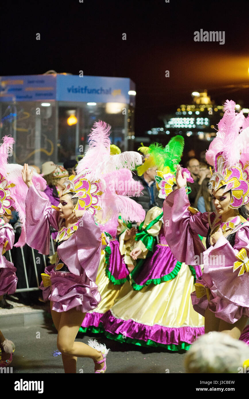 Madeira-Karneval, Funchal, Madeira, 25. Februar 2017 Stockfoto