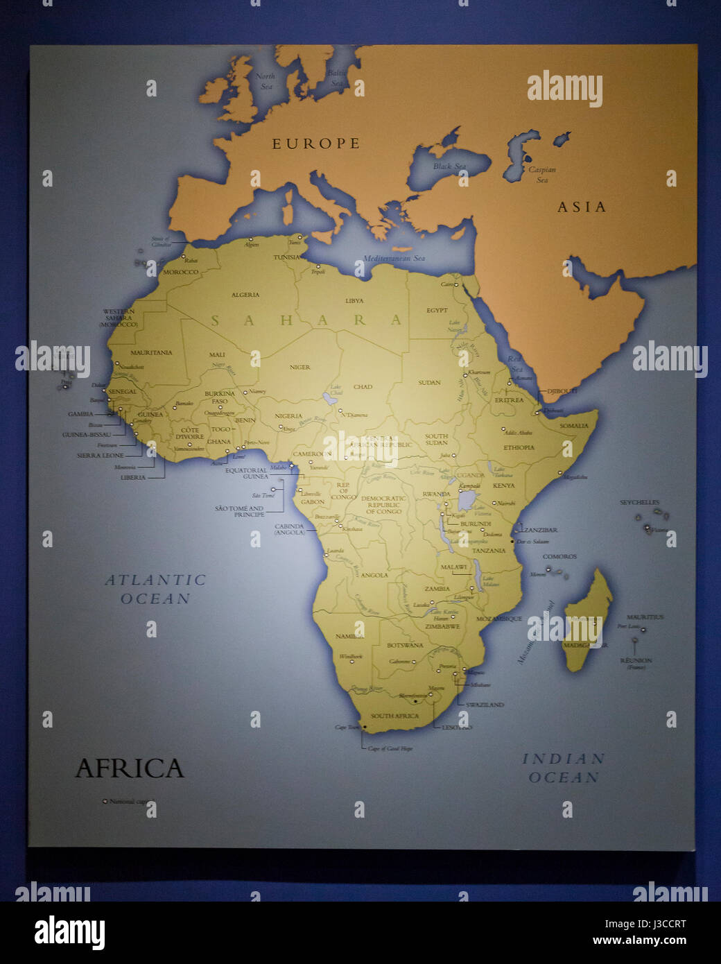 Karte von Afrika Stockfoto
