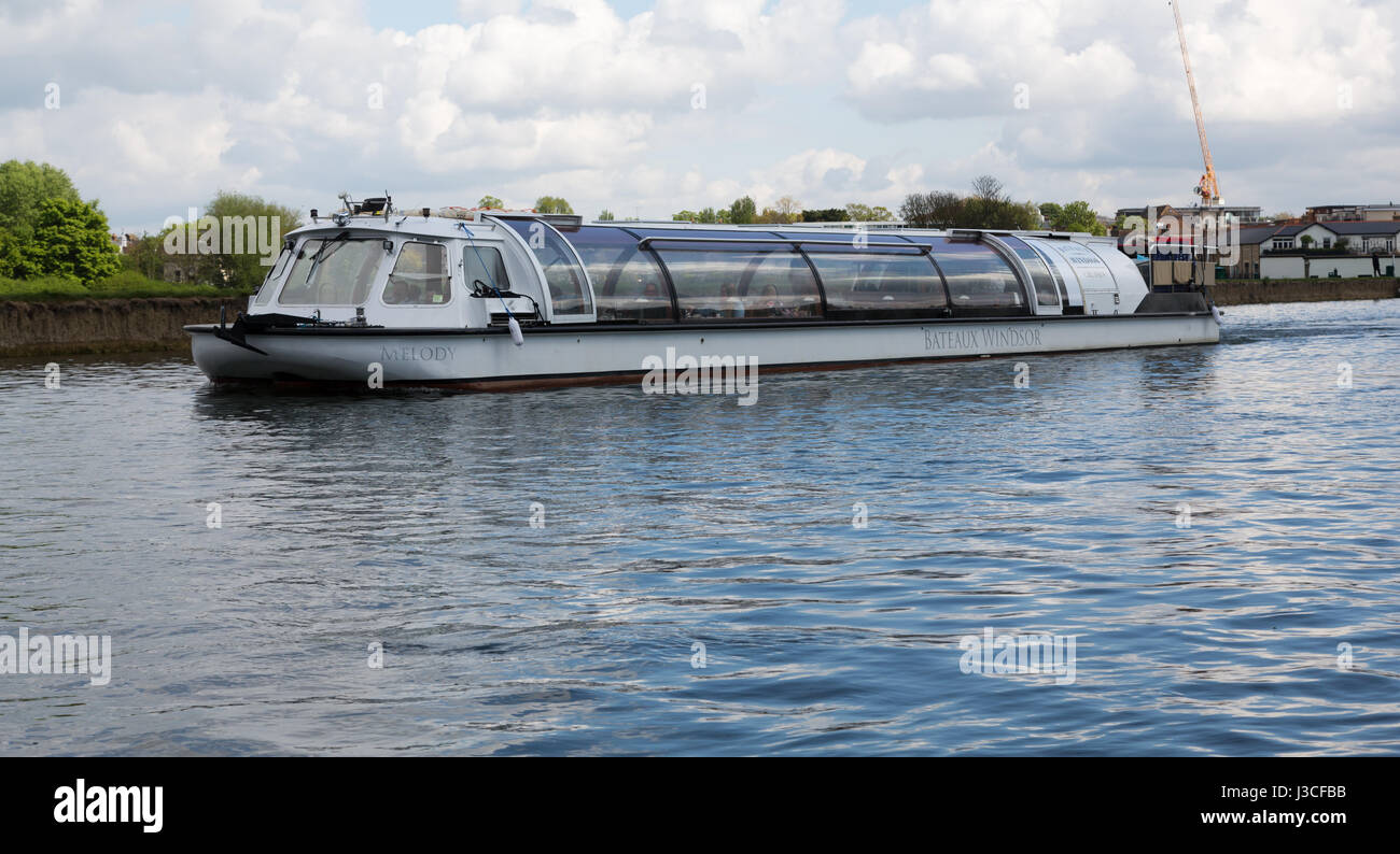 Die Melodie Bateaux Windsor Cruise Boot auf der Themse Stockfoto
