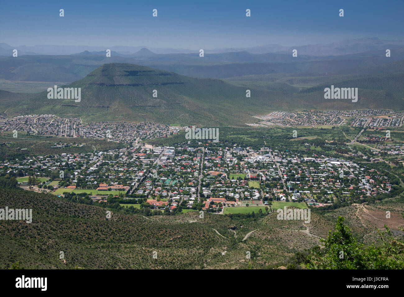 Luftbild Graaff Reinet Eastern Cape Südafrika Stockfoto