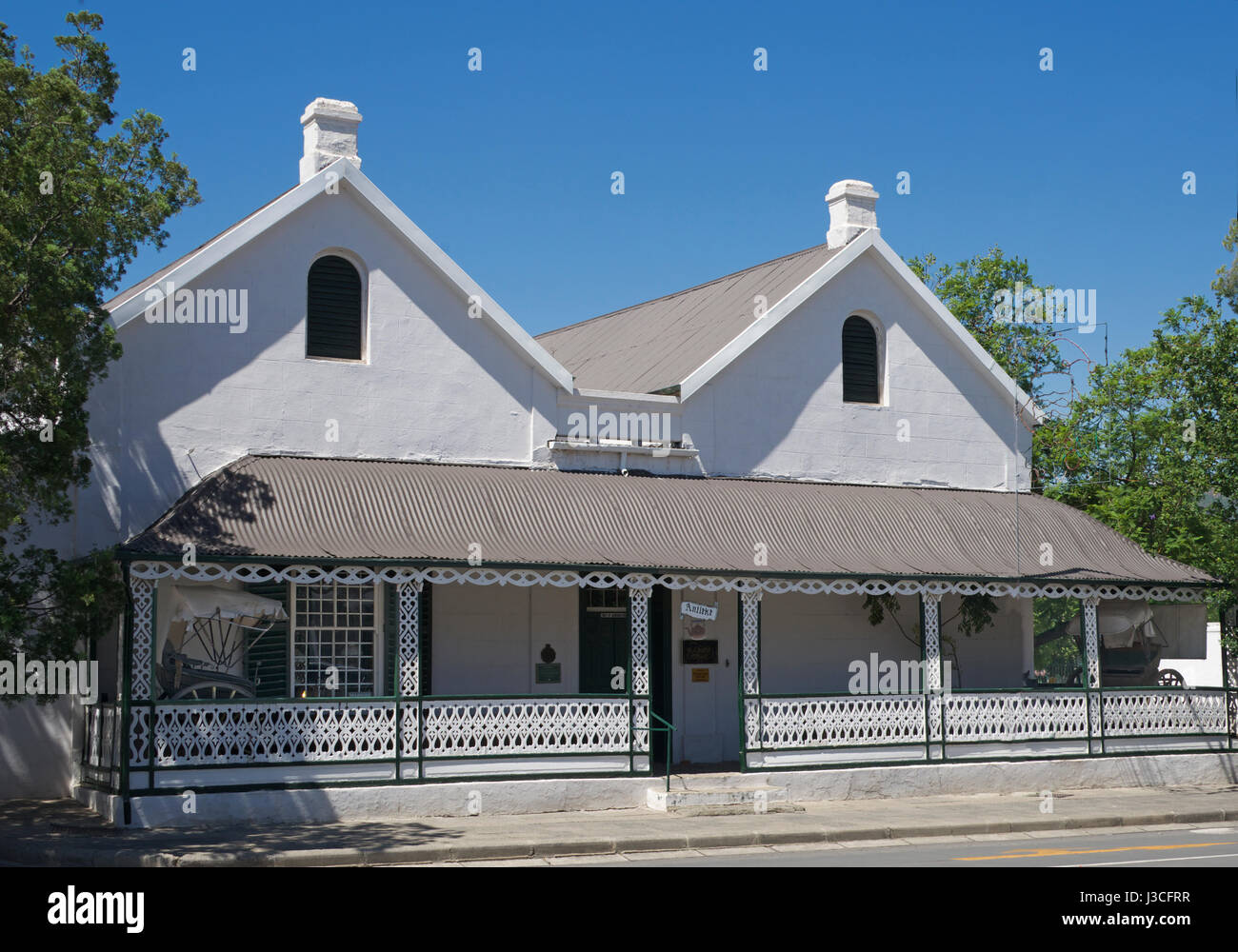 Alte Doppel fronted Haus jetzt Museum Church Street Graaff Reinet Eastern Cape Südafrika Stockfoto
