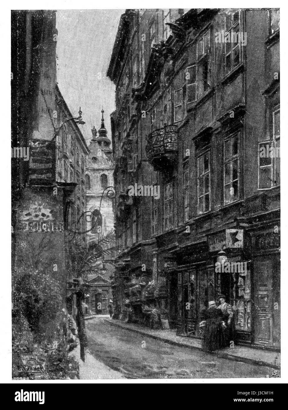 Ernst Graner Ansichten von Wien Weihburggasse 1925 dgE Stockfoto