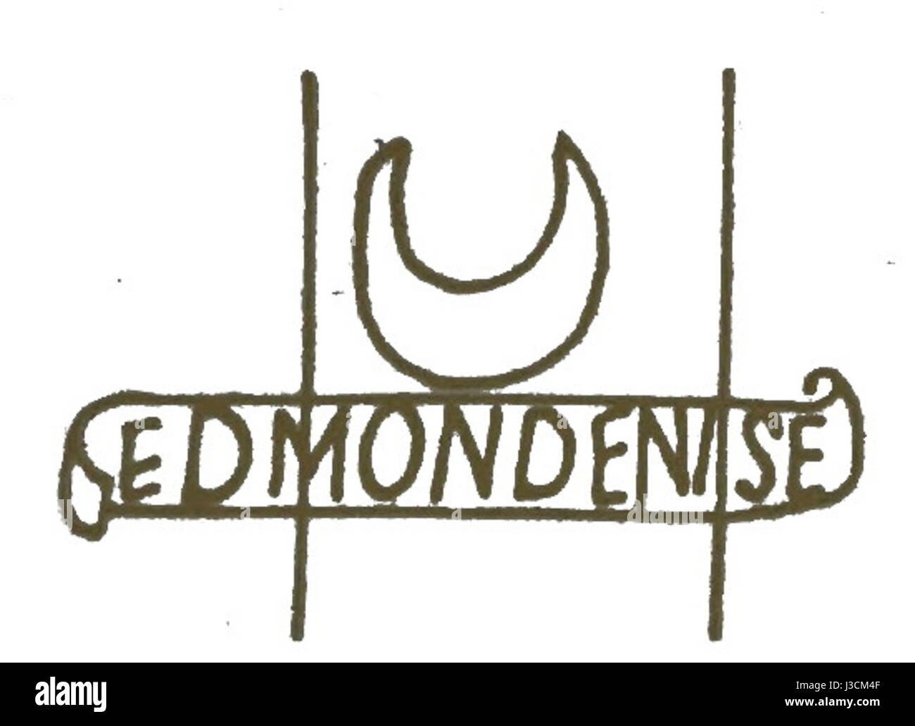Edmon Denis war ein französischer Künstler und Illustrator, der für seine Arbeiten zur Darstellung von Mondlichtszenen bekannt war. Sein Stück â€˜Lune 0786â€™ zeigt die Wirkung des moonâ auf natürliche Landschaften und fängt die Schönheit des Nachthimmels ein. Stockfoto
