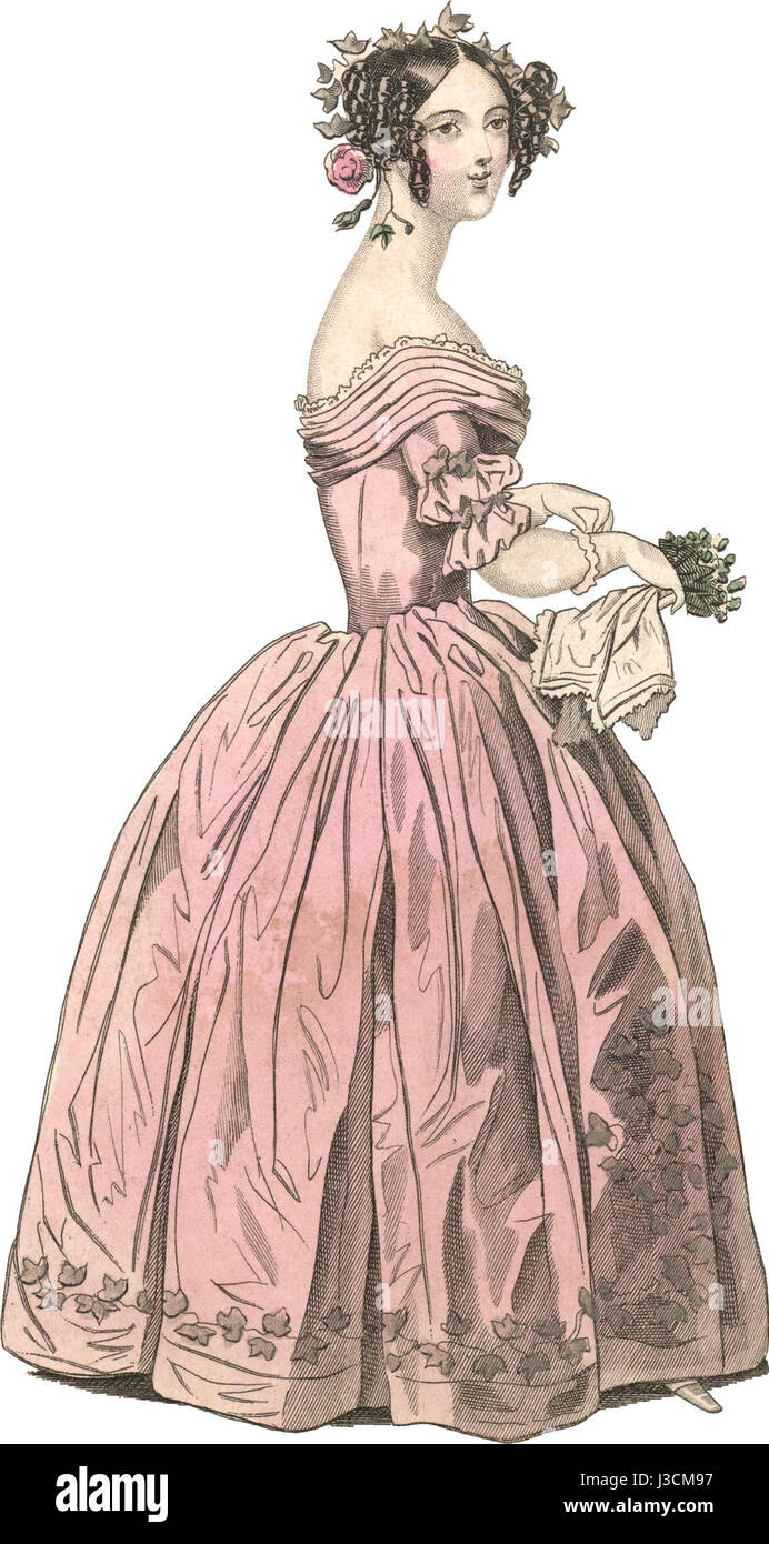 Abendkleid A Robe der rosa Velours Epinglé Stockfoto