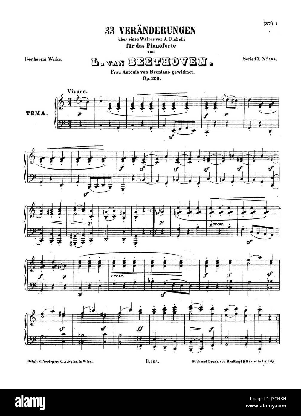 Diabelli Walzer Stockfoto