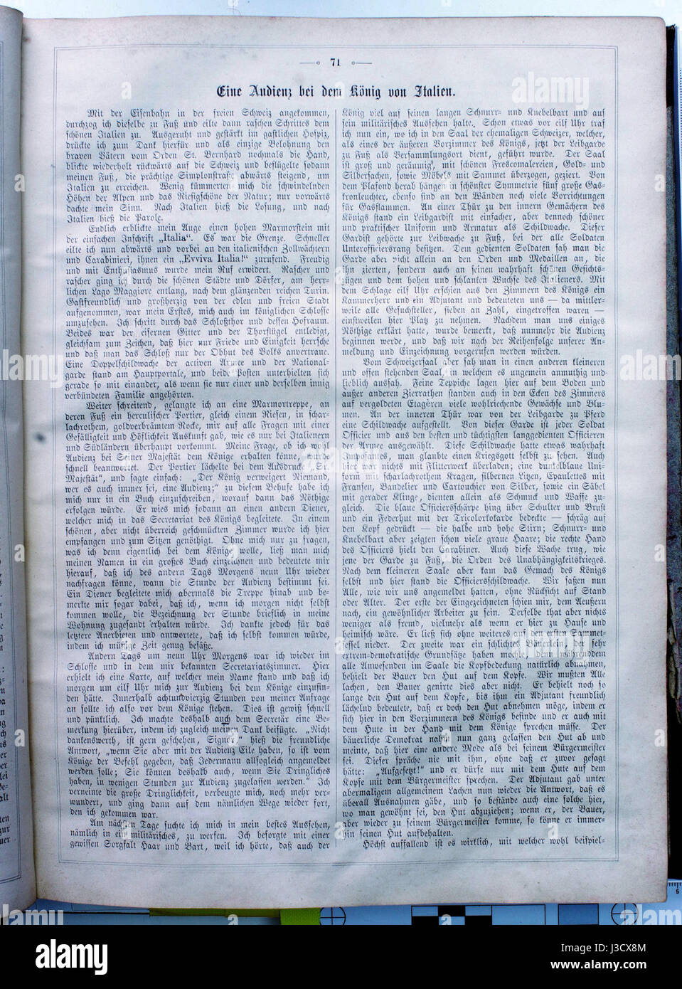 Die Gartenlaube war ein deutsches Magazin, und die Ausgabe 1868 spiegelt die kulturellen und literarischen Trends jener Zeit wider. Diese Publikation enthielt verschiedene Artikel zu Kunst, Literatur und gesellschaftlichen Themen. Stockfoto