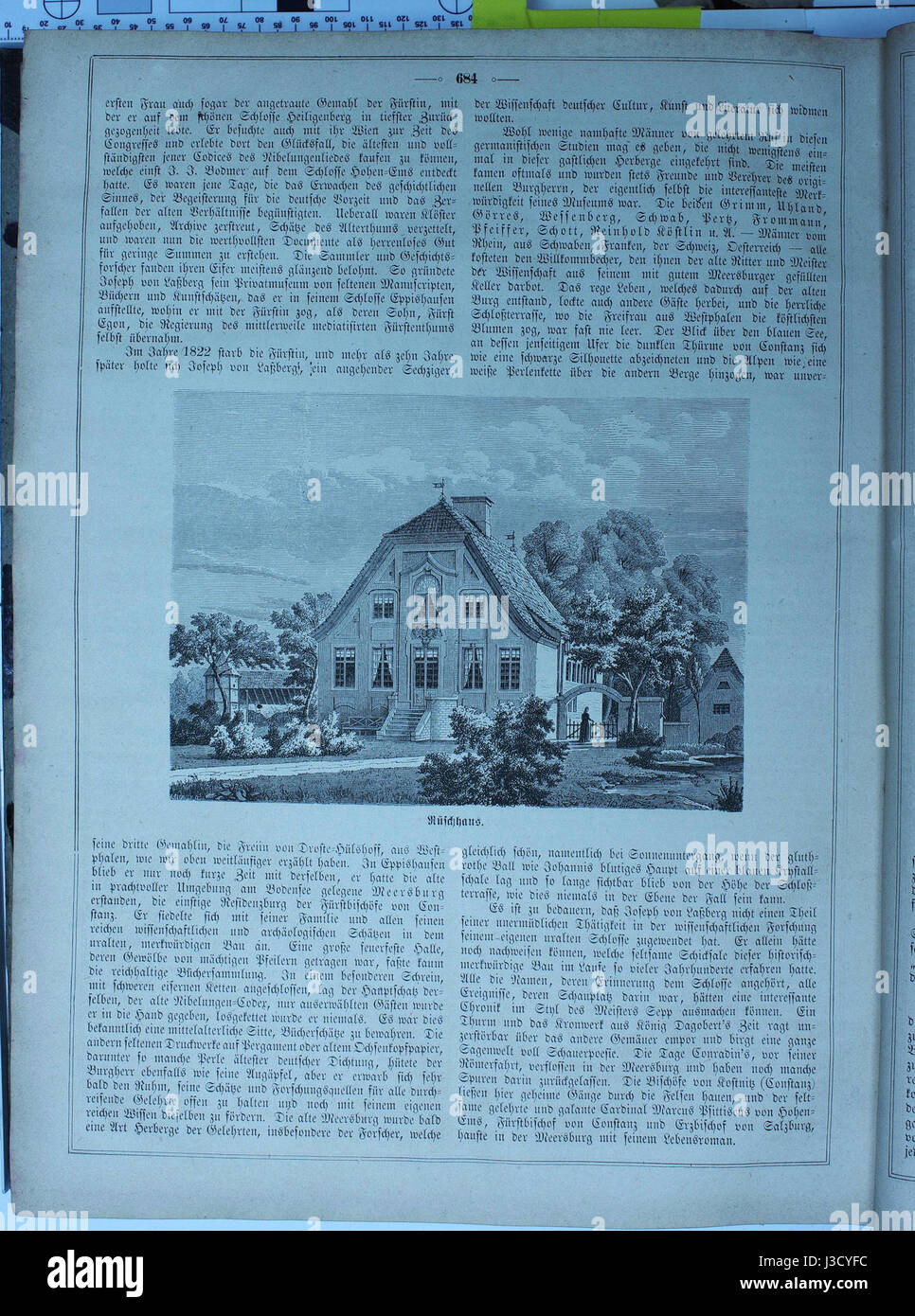 ˜€ â die Gartenlaubeâ€™ (1868) Ausgabe 684 war eine populäre deutsche Illustrationszeitschrift mit Artikeln zu Kultur, Politik und Gesellschaft. Sie lieferte den Lesern visuelle Geschichten und Reflexionen über aktuelle Ereignisse in Deutschland. Stockfoto