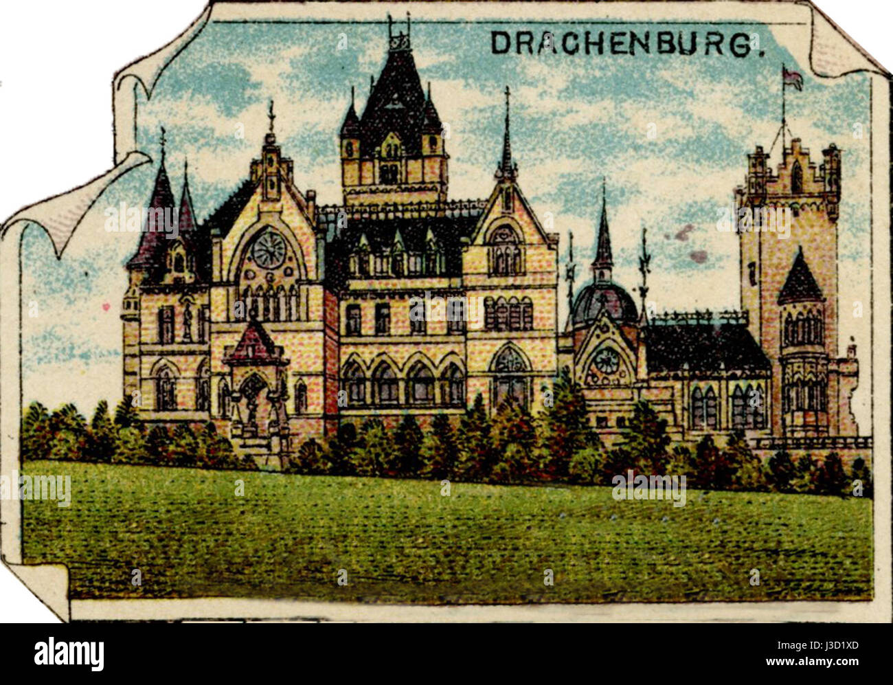 Die Drachenburg ist eine Burg aus dem 19. Jahrhundert in Königswinter. Erbaut im neogotischen Stil, ist es eine beliebte Touristenattraktion, die für ihre Architektur und historische Bedeutung in der Region bekannt ist. Stockfoto