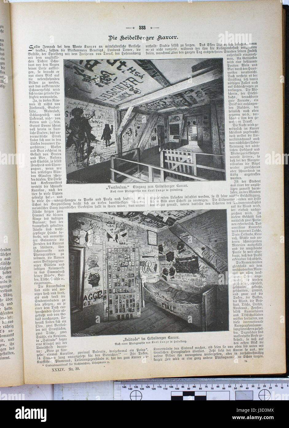 Die Gartenlaube, 1886 erschienen, war eine bekannte deutsche Zeitschrift, die für ihre Beiträge zu Kultur, Literatur und Kunst bekannt war und einen Einblick in das geistige Leben der Zeit bot. Stockfoto