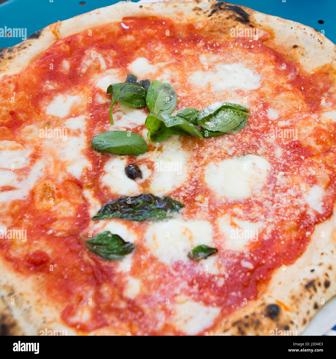 Original Pizza Margherita, Neapel, Italien Stockfoto
