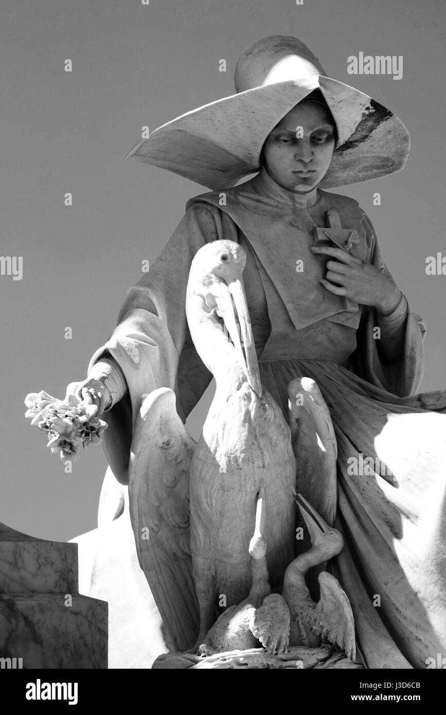 Der Doppelpunkt Friedhof oder der Cementerio de Cristóbal Colón wurde 1876 im Stadtteil Vedado Havanna Kuba gegründet. Stockfoto