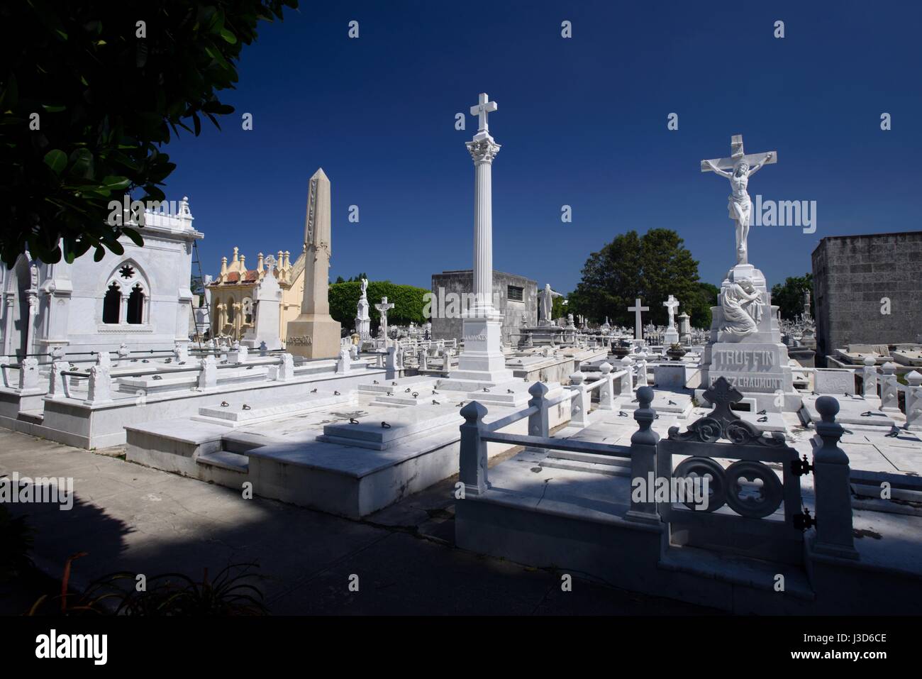 Der Doppelpunkt Friedhof oder der Cementerio de Cristóbal Colón wurde 1876 im Stadtteil Vedado Havanna Kuba gegründet. Stockfoto