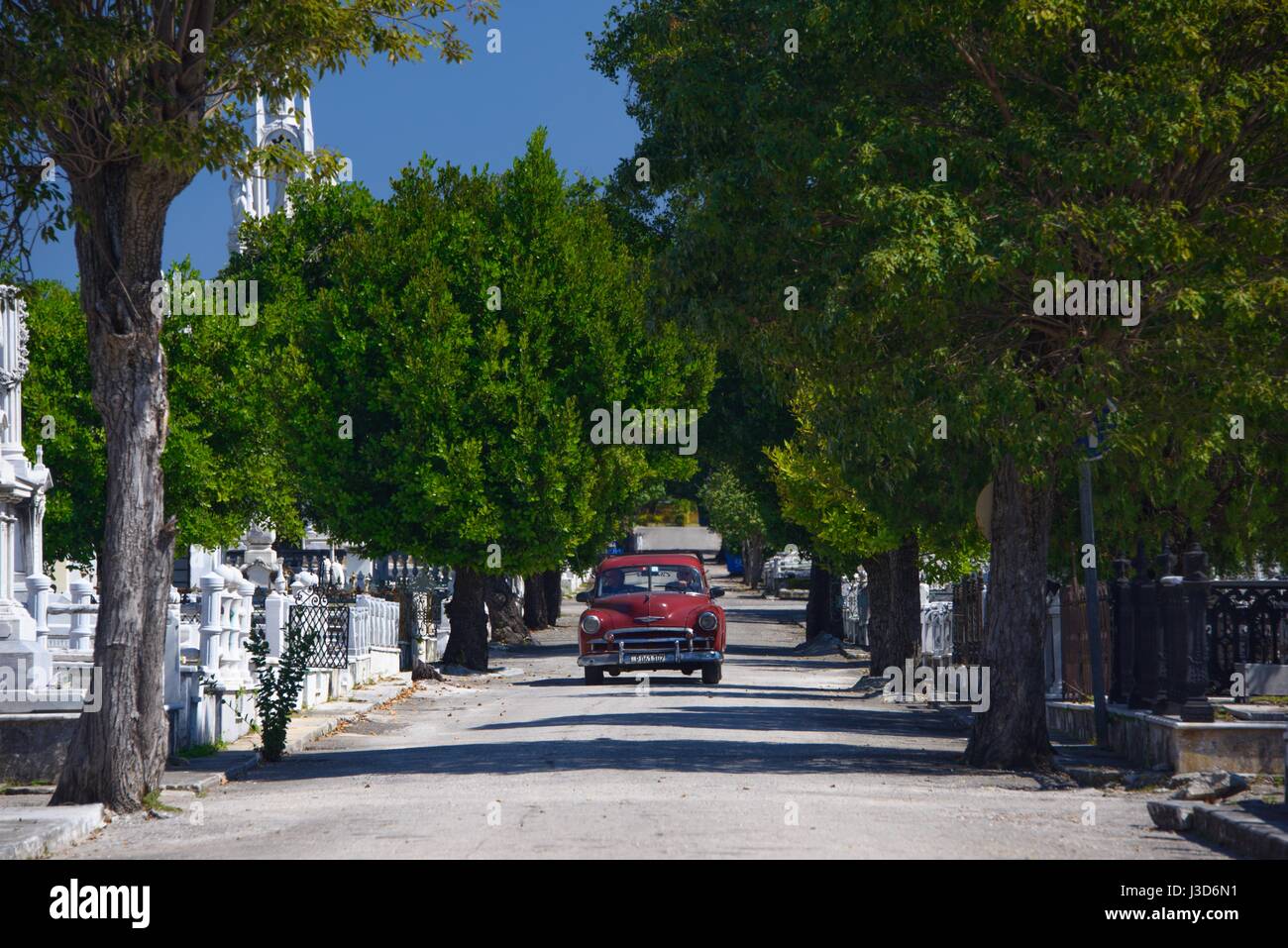 Der Doppelpunkt Friedhof oder der Cementerio de Cristóbal Colón wurde 1876 im Stadtteil Vedado Havanna Kuba gegründet. Stockfoto